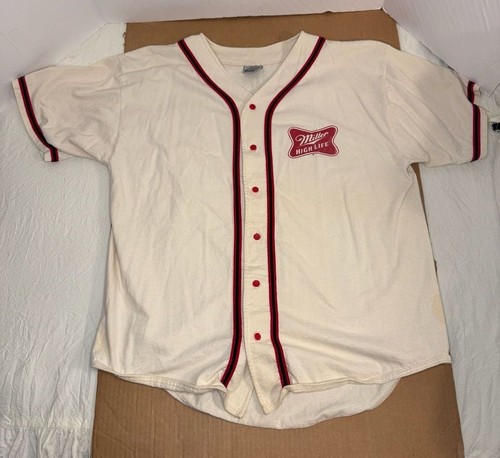 Vintage Badger Sportswear Miller High Life Baseball Jersey XL Made in USA 90s