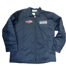 Cintas Mechanics Jacket Men’s Large  Twill Quilt Lined Pep Boys Work Coat “JT”
