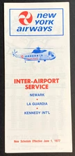 New York Airways Timetable Effective June 1, 1977