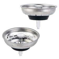 2 PCS Kitchen Sink Strainer and Stopper Combo Basket Replacement for Standard...