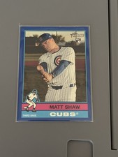 2025 Topps Heritage Matt Shaw #712 Rookie RC Blue Parallel SP Cubs High Number