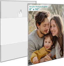 8x10 Picture Frame set of 2 pack Acrylic Frames - Transparent 8x10 Clear Wall...