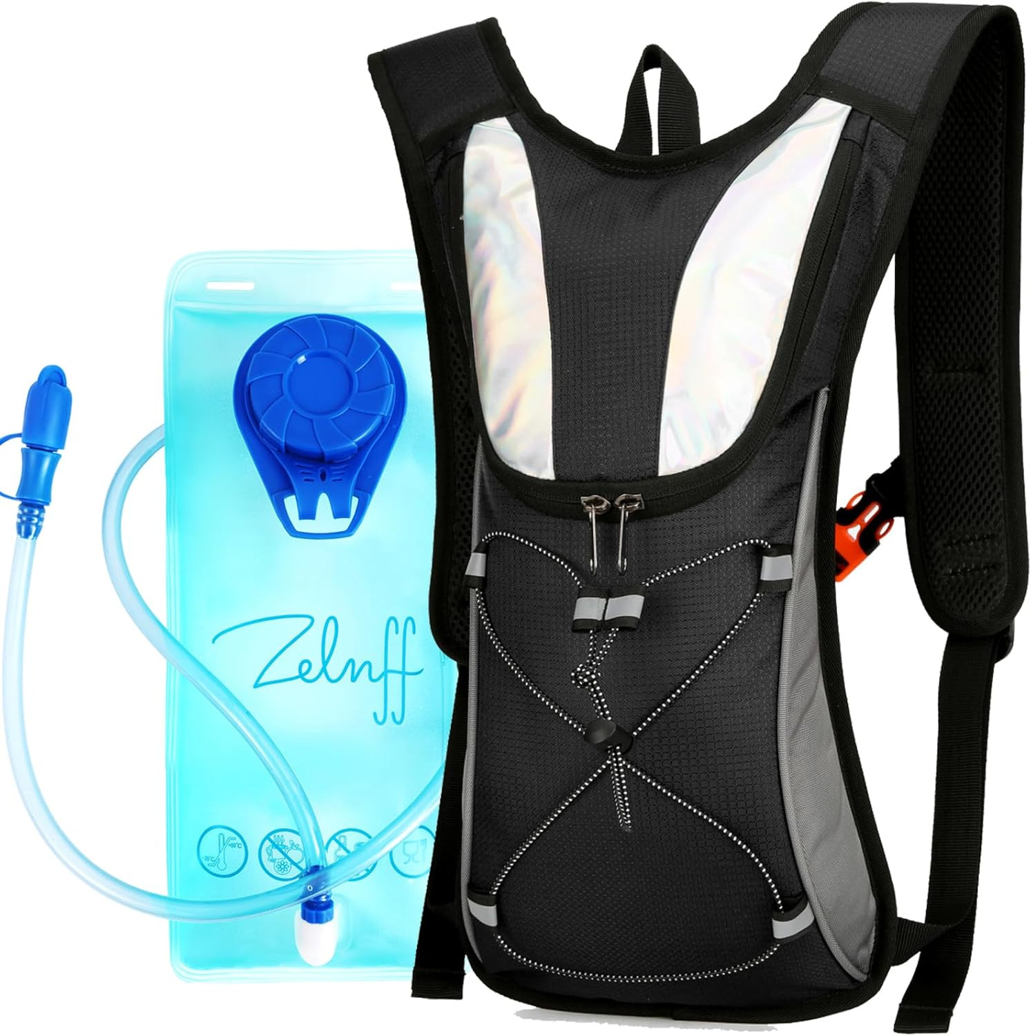Sac dos hydratation poche eau 2l sans bpa et léger pour sport vtt
