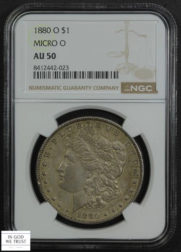 1880 O Micro O Morgan Silver Dollar $1 NGC AU 50