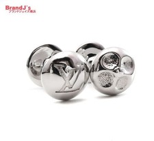 Ausgezeichnete Louis Vuitton Manschettenknöpfe Bouton de Manchette Silber...