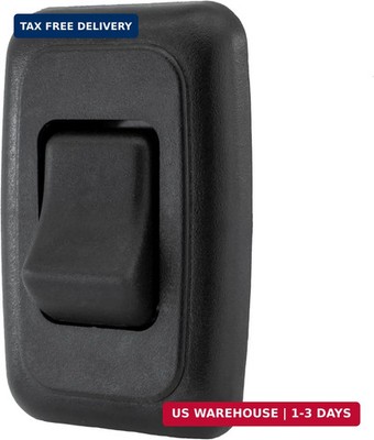 Single SPST On-Off Switch with Bezel, 12-Volt, for RV, Trailer, Camper (Black)