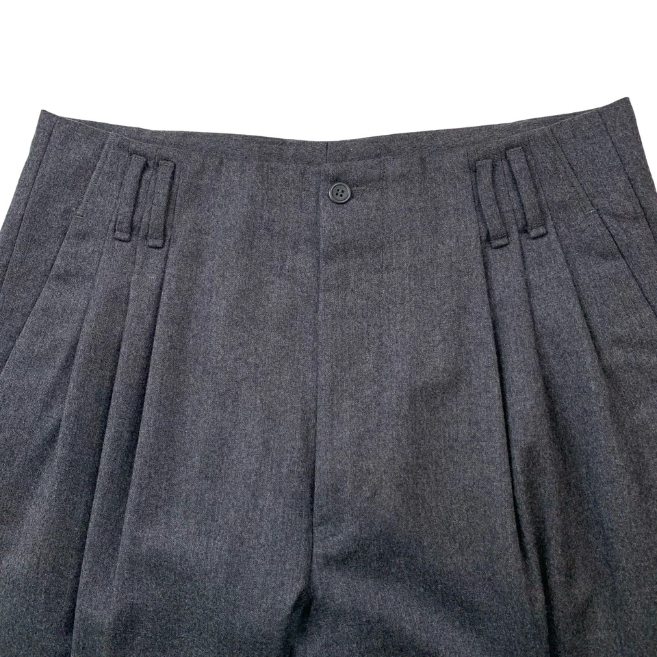 Pantalones de lana de franela de Tasmania gris carbón Mabitex 32 X 28 de colección años 80 Foto 2 de 4