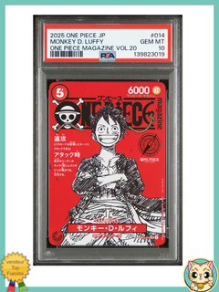 PSA 10 Monkey D Luffy ST21 014 ONE PIECE Magazine Promo 2025 Jump Japonais