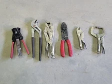 6 pcs Assorted Tools (Vise Grip, Riveter, Pliers, Crimper) – Consumer Items