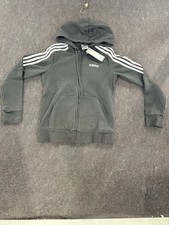 ADIDAS Essentials 3-Stripes Fleece Hoodie Women's Size S Black