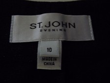 ST.JOHN EVENING EMMA BLACK LIGHT SHIMMER LUXE COCKTAIL PANTS NEW SIZE 10