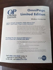 Omnipage Limited Edition Windows Version 4.0 New in sealed package 3.5" floppy