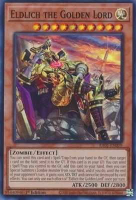 Eldlich the Golden Lord (Alternate Art) - RA01-EN019 - Super Rare - 1st Edition 
