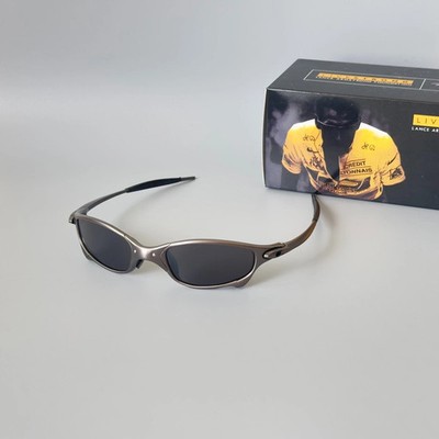 Oakley Like Juliet X-Metal Gunmetal Frame Black Lens Sunglasses Y2K Vintage