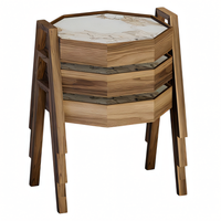 Elegantes Braunes Holz Couchtisch-Set Modern, Stilvoll, Hochwertig