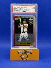 2025 topps update baseball Miguel Cabrera Auto Black 4/10 On Print PSA 9