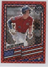 2026 Panini Stars & Stripes Prizm Red Power 105/149 Jacob Seamon #199 0j81