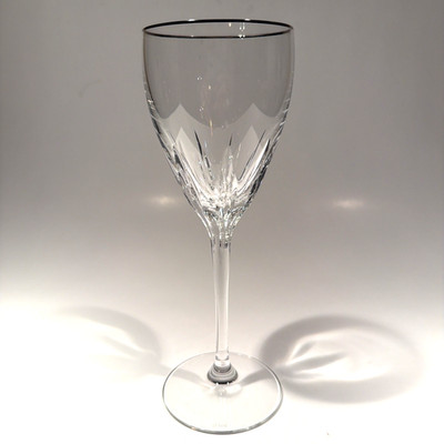 Lenox ''Firelight'' Crystal Wine Glass with Platinum Rim