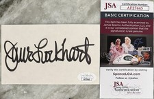 JUNE LOCKHART Signed 3x5 Index Card..LOST IN SPACE & LASSIE Star..(d.2025) JSA