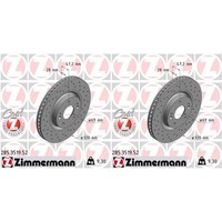 2X Zimmermann Sport Bremsscheiben 320Mm Gelocht Vorne Passend FüR Hyundai Grande