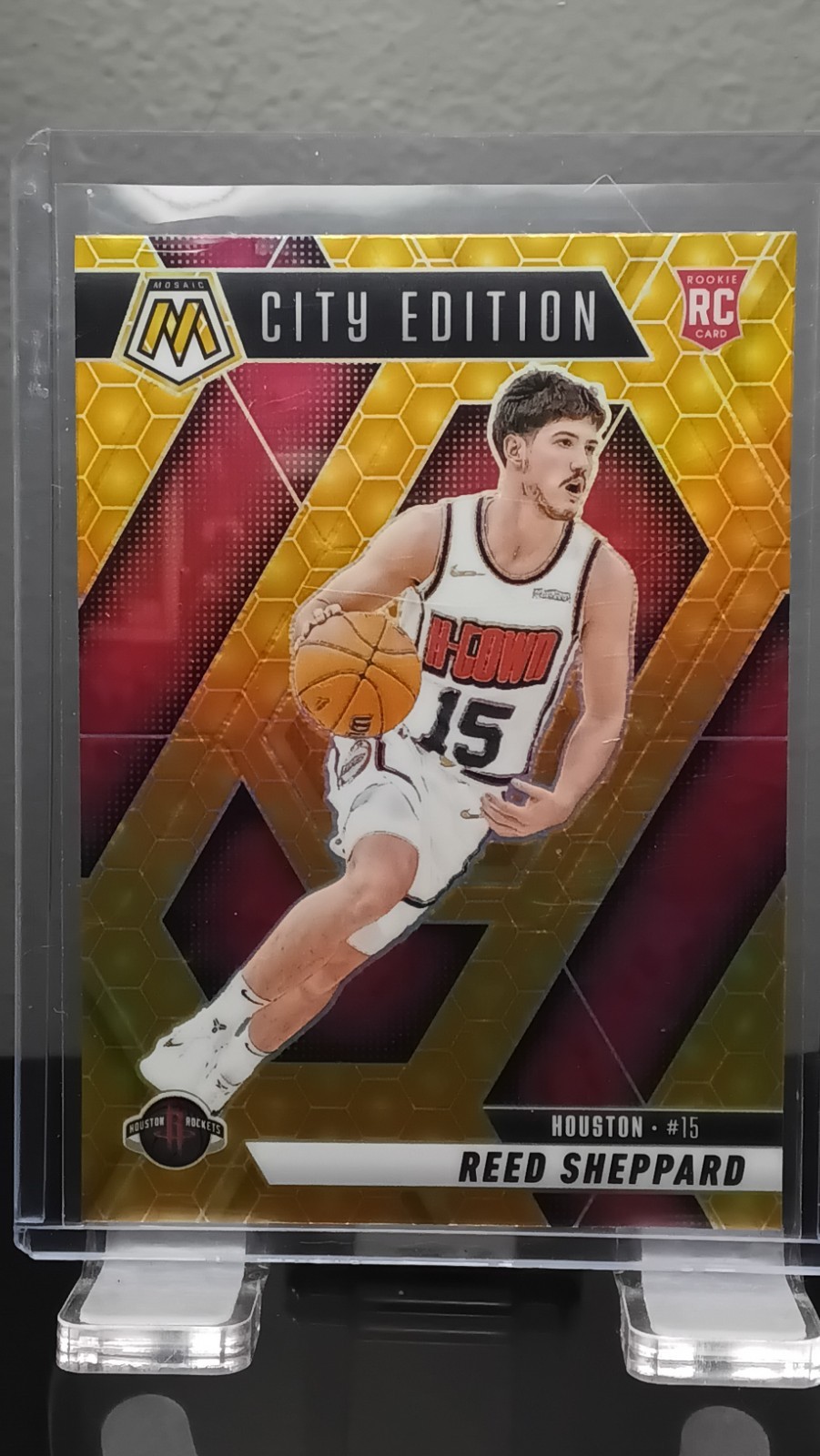 Reed Sheppard 2024-25 Mosaic Basketball Honeycomb City Edition SP Houston #276