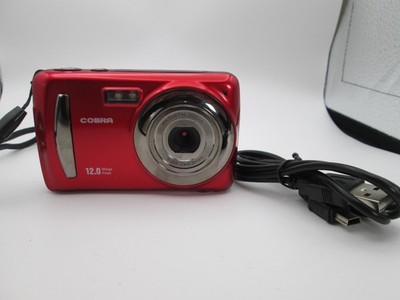 Cobra 12MP Digital Camera Red 2.4-in LTPS Color Display DCA1220RED tested works