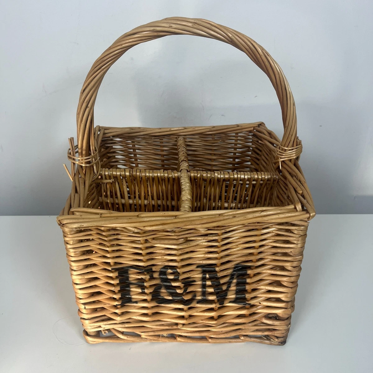 Wicker Square Decorative Baskets with Handle for sale | eBay