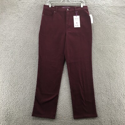 Gloria Vanderbilt Tapered Leg Jeans Womens 10 Short (actual 33x29) Burgundy NEW