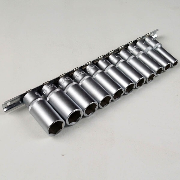 "Bgs SteckschlüSsel EinsäTze Sechskant NüSse Lang Stecknuss Satz Sw 8-19 Mm 3/8\""-image