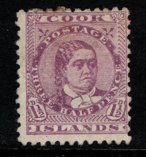 Cook Islands 1893 1900 Queen Makea Takau 1½d mauve SG7 Mint MH