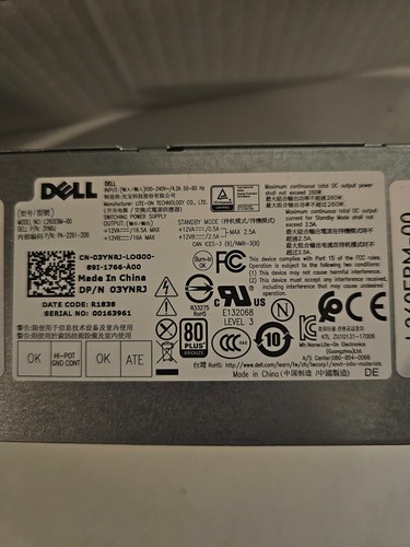 Dell Optiplex 260W Power Supply L260EBM-00 3YNRJ 03YNRJ - Photo 4/5
