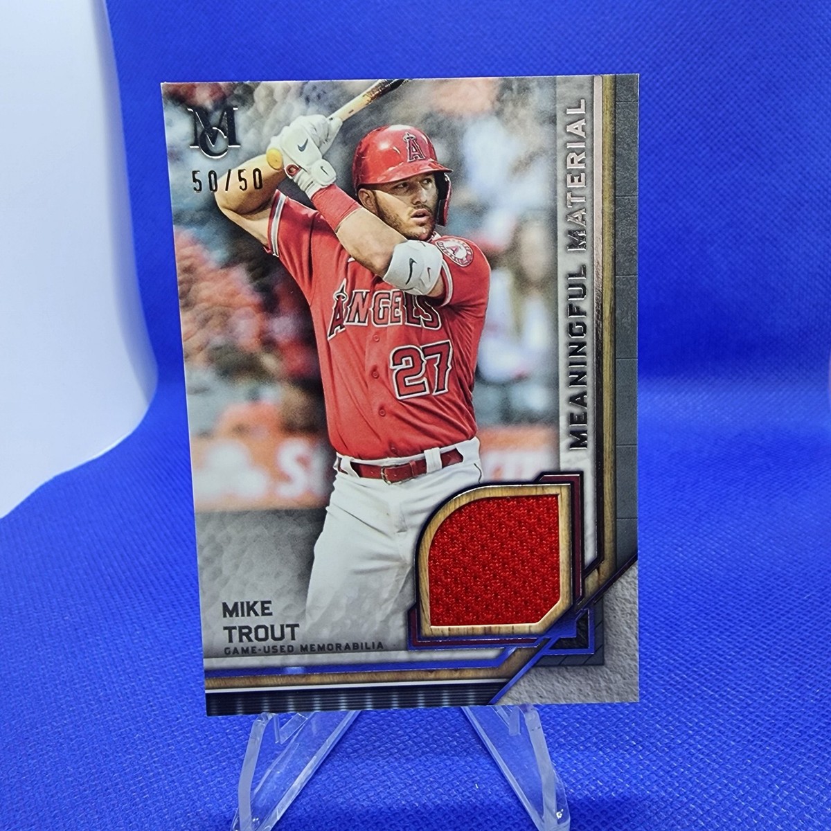 2023 Topps Museum Collection Mike Trout Meaningful Material Relic 