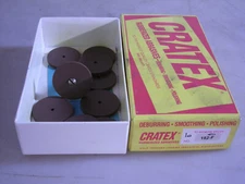 Pkg of 9 ea.  Cratex 152-F  Large Wheel 1-1/2""x1/8""x1/8""  240 Grit