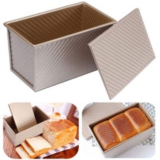 Non Stick Rectangle Bread Toast Loaf Tin Box Carbon Steel Baking Case Large
