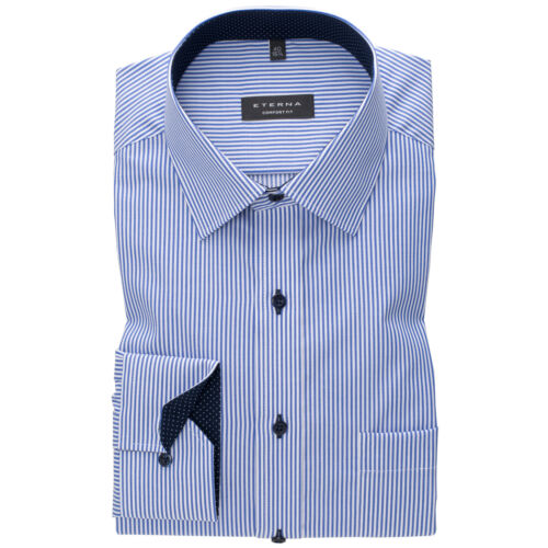Eterna XXL Business Shirt Iron Free Stripes Blue-White - Picture 1 of 1