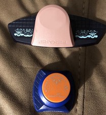 Lot of 2- Fiskars Border Edge Paper Punch Floral  Corner Emboss Plus Punch EUC