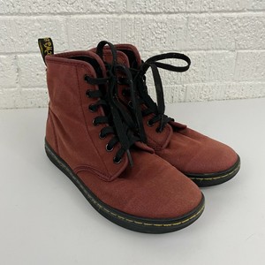 Dr Martens para mujer Talla 6 tenis Altas Con Cordones Botas De Borgoña |  eBay
