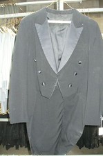 Boy's Zombie Clothing -Tailcoat Black Peak Lapel - 7 YRr