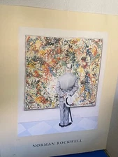 Vtg Lithograph The Connoisseur by Norman Rockwell 28"x 24" 100th Ann. 66/2500