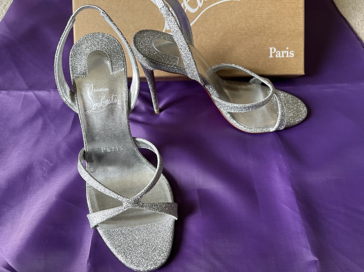 Christian Louboutin Emilie 100 Slingback Sandals Heels Shoes