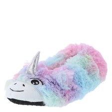 Women Girl Soft Rainbow Unicorn Slipper Socks House Shoes Warm Furry All Sizes