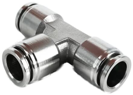 Pneumatik - Raccordo a T in acciaio inox V2A, 4 mm, 6 mm, 8 mm, 10 mm, 12 (R2s)
