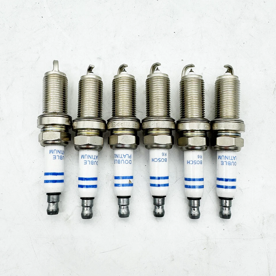 6Pcs Spark Plugs Platinum FR7NPP332 For BOSCH BMW X3 X5 E60 E83 E85 E90 N51 N52 - Image 2 of 4
