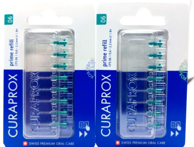 2 x 8er  CURAPROX Interdentalbürsten prime CPS 06 grün ( dunkel grün) refill