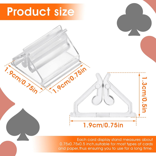 24 PCS Acrylic Place Card Holders Clear Game Card Stands Small Wedding Table - Picture 2 of 12