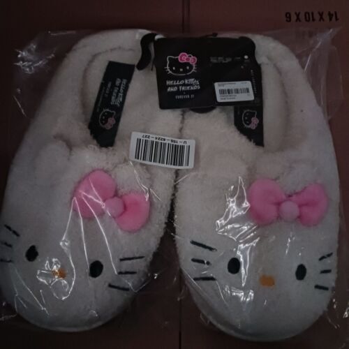 Hello Kitty Plush House Slippers Women Size LARGE New FOREVER 21 Platform - Picture 1 of 2