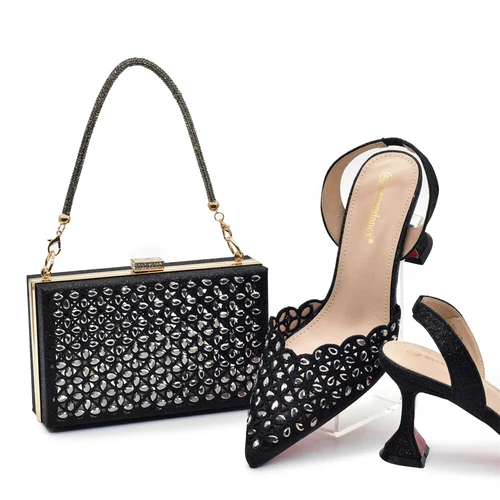 Shoes And Bag Set Latest Italian Sandals Design With Matching Bag Party Shoes - Picture 19 of 23