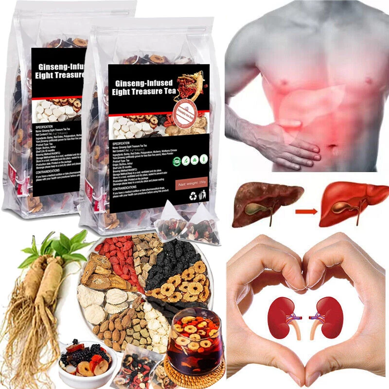 5 chás de oito tesouros com infusão de ginseng rim ginseng amora saúde - Imagem 2 de 4