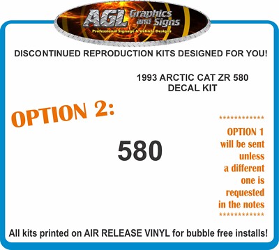 1993 ARCTIC CAT ZR 440 Reproduction Decal Kit 580 ALSO | eBay