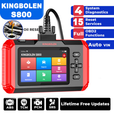 KINGBOLEN S800 KFZ Diagnosegerät Auto OBD2 Scanner 4-System ABS TPMS SRS SAS